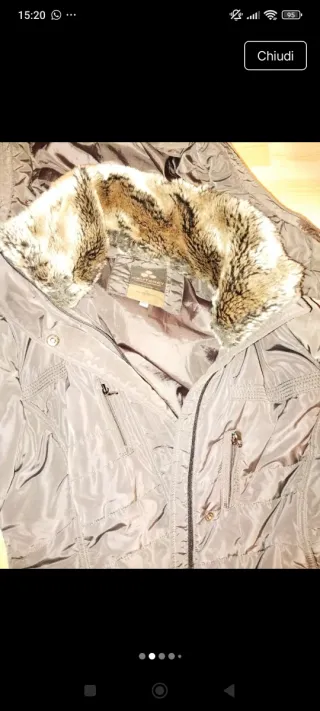 Piumino donna invernale tg 46 marrone