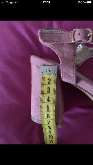 Sandalias Azarey Tacón Rosa