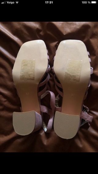 Sandalias Azarey Tacón Rosa