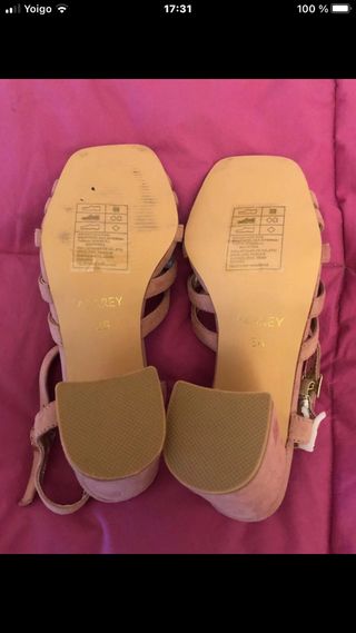 Sandalias Azarey Tacón Rosa