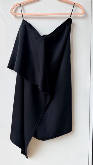 Falda midi Bimba y Lola negra asimétrica