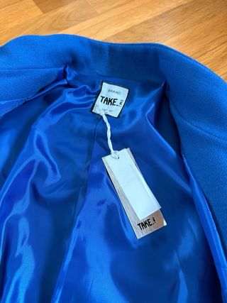 Cappotto corto blu Take Two taglia unica