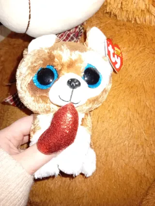 Peluche Perro Dorado Ojos Grandes