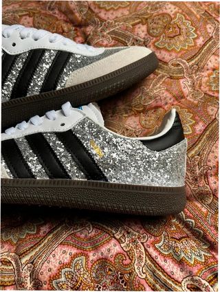 Adidas Samba Glitter Plata Talla 40