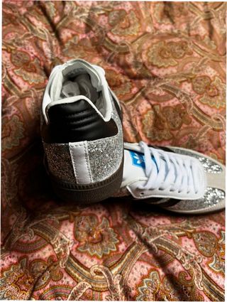 Adidas Samba Glitter Plata Talla 40