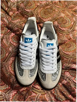 Adidas Samba Glitter Plata Talla 40