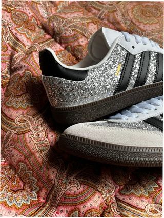 Adidas Samba Glitter Plata Talla 40