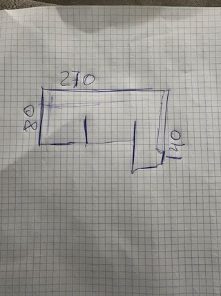 Sofá modular gris de tela