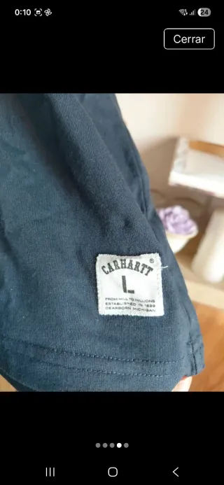 Camiseta Carhartt Raglán Azul Talla L