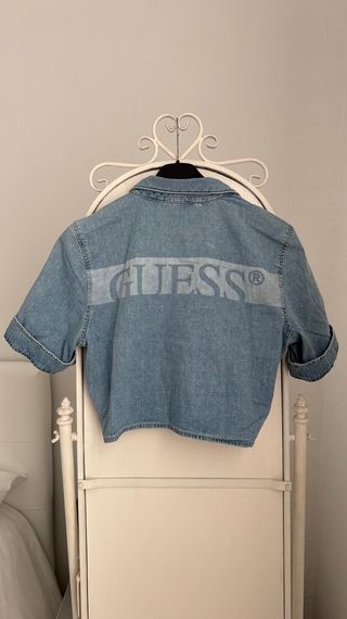Guess Blusa vaquera azul mujer Talla M