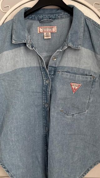 Guess Blusa vaquera azul mujer Talla M