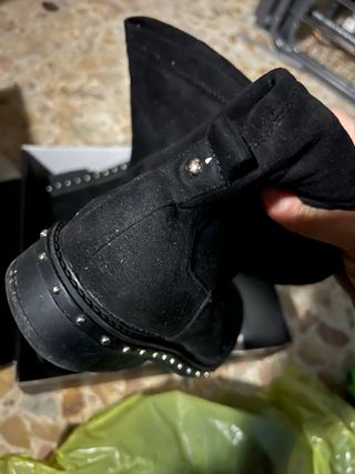 Stivali neri in finto camoscio