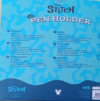 Portapenne Stitch Disney in resina.