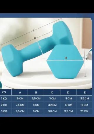 Set de Mancuernas Hexagonales