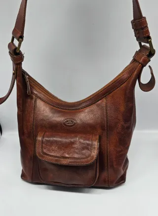 Borsa The Bridge in pelle marrone