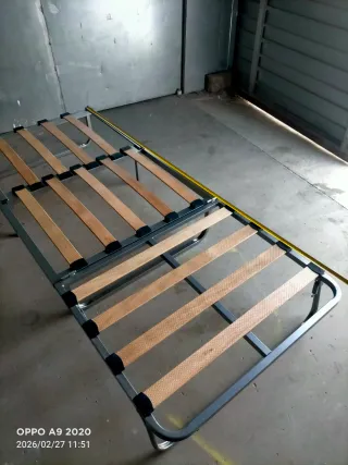 Sofá cama azul de tela 660552139