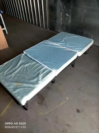 Sofá cama azul de tela 660552139