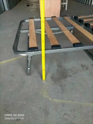 Sofá cama azul de tela 660552139