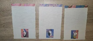 Cartas perfumadas con diseño de mujer