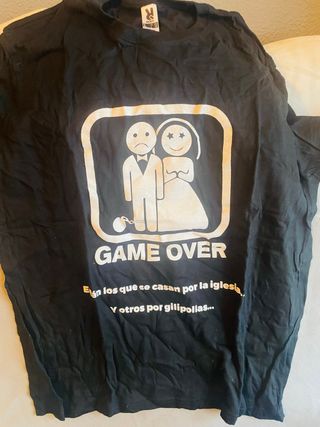 Camiseta Despedida Soltero Game Over