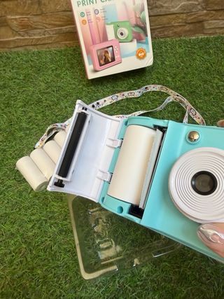 Cámara Impresora Digital Azul y Blanca