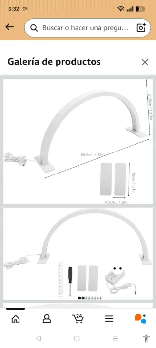 Lámpara Media Luna 3000K-6500K
