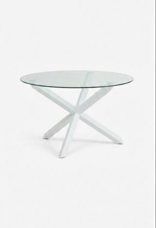 Mesa Comedor Redonda Cristal y Madera