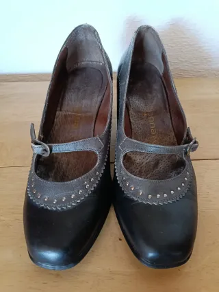 Merceditas mujer T37 negras y grises