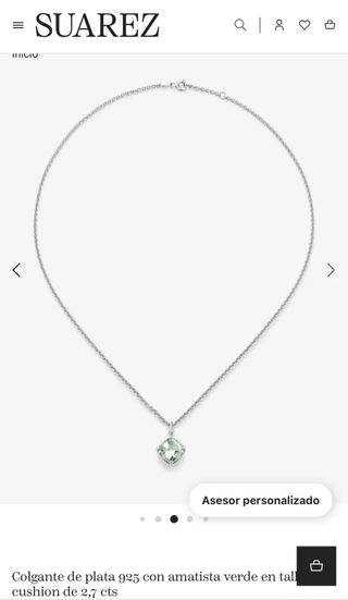 Colgante Suárez – Plata 925 Amatista Verde(2,7cts)