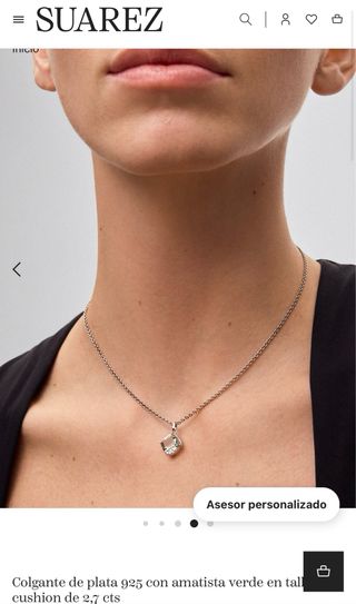 Colgante Suárez – Plata 925 Amatista Verde(2,7cts)