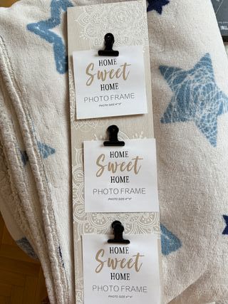 Portafotos Home Sweet Home para 3 fotos