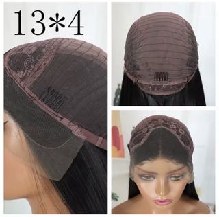 Peluca Ondulada Semi Natural Negra