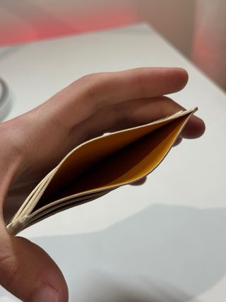 Porta cartões Goyard bege e preto