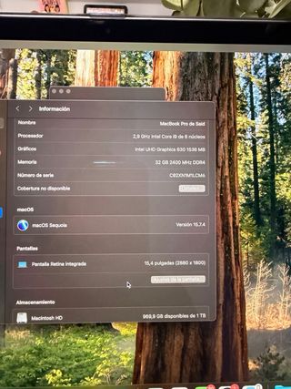 MacBook Pro 15 i9 32GB RAM 1TB SSD