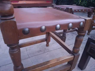 Sillas Castellanas Madera y Cuero