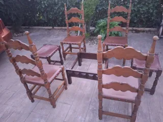 Sillas Castellanas Madera y Cuero