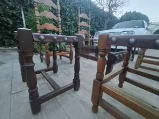 Sillas Castellanas Madera y Cuero