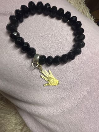 Pulsera Thomas Sabo Negra con Charm Mano