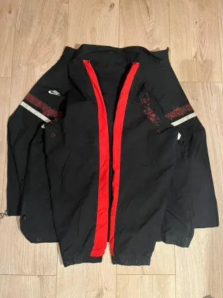 Chaqueta Nike Negra Roja Talla XL Vintage