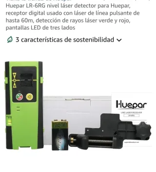 Detector Láser Huepar LR-6RG Digital