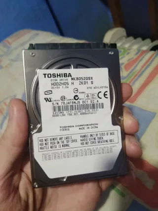 Disco Duro Toshiba 80GB SATA para Portátil