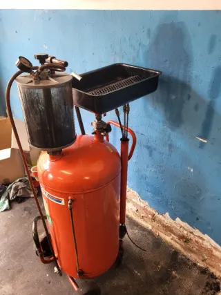 Recogedor aceite taller con bandeja