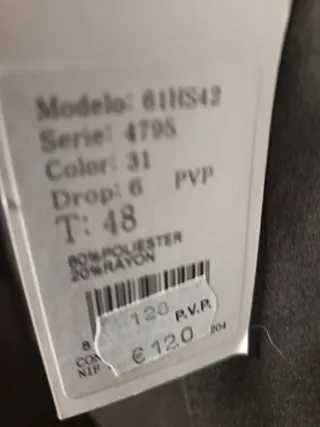 Traje completo marrón sin estrenar con etiqueta