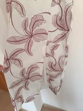 Vestido midi bordados estampado floral zara tallaL