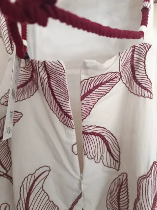 Vestido midi bordados estampado floral zara tallaL