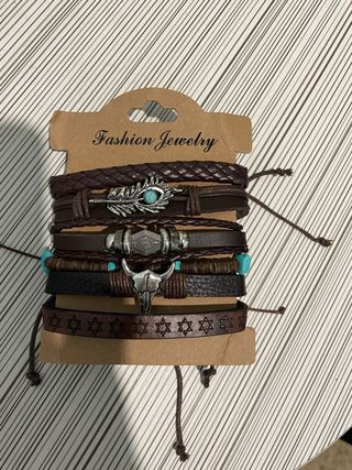 Pulseras de cuero estilo boho
