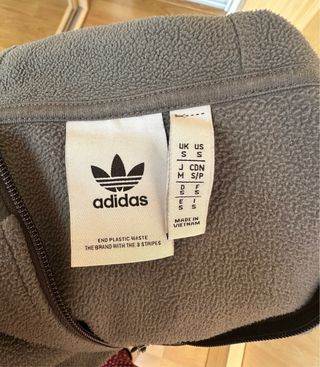 Sudadera Adidas Gris Media Cremallera