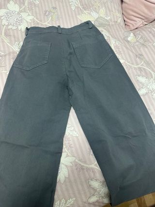 Pantalón ancho gris talla única