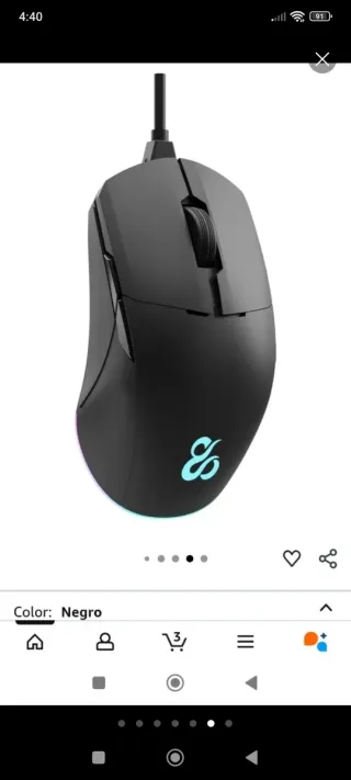 Mouse da Gaming Newskill EOS in nero e blu. Progettato per professionisti.