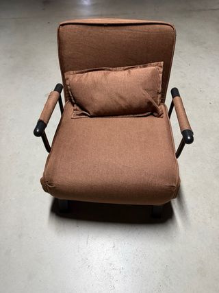 Sillón Cama Tela Marrón